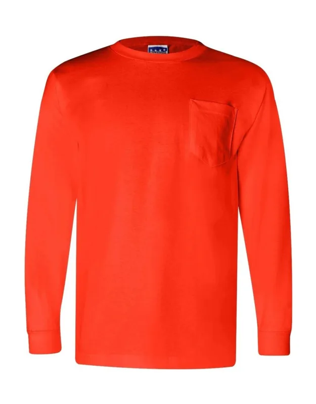 Union-made Long Sleeve T-shirt With A Pocket