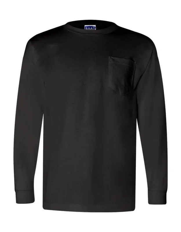 Union-made Long Sleeve T-shirt With A Pocket