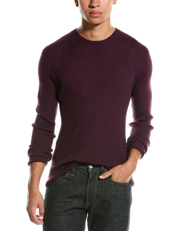 Raglan Wool-blend Crewneck Sweater