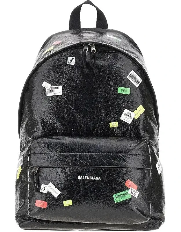 Sticker Print Arena Leather Explorer Backpack