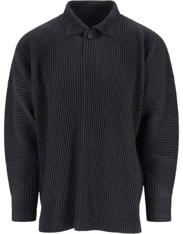 Pleated Polo Shirt