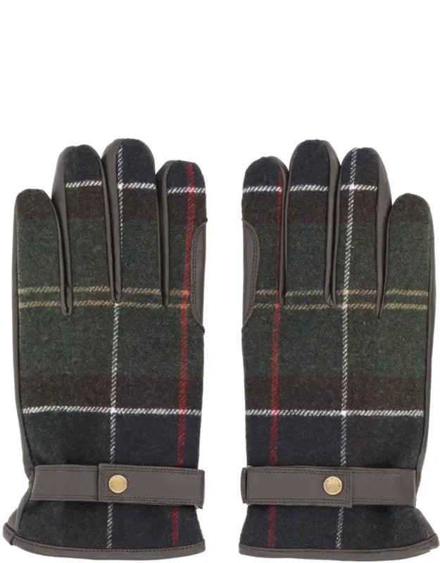 Gloves With Tartan Pattern