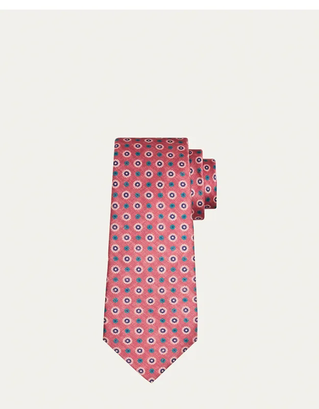 Micro-floral Silk Tie