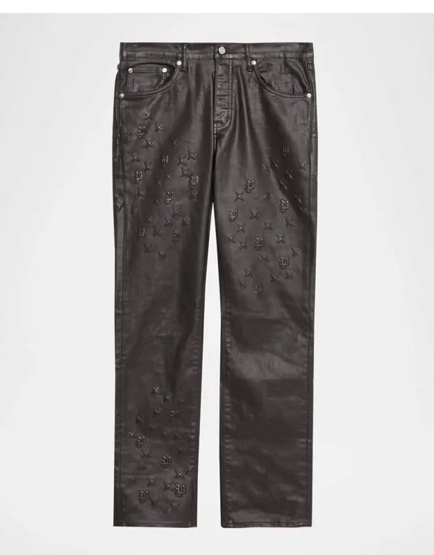 Monogram Embossed Five-pocket Skinny Jeans