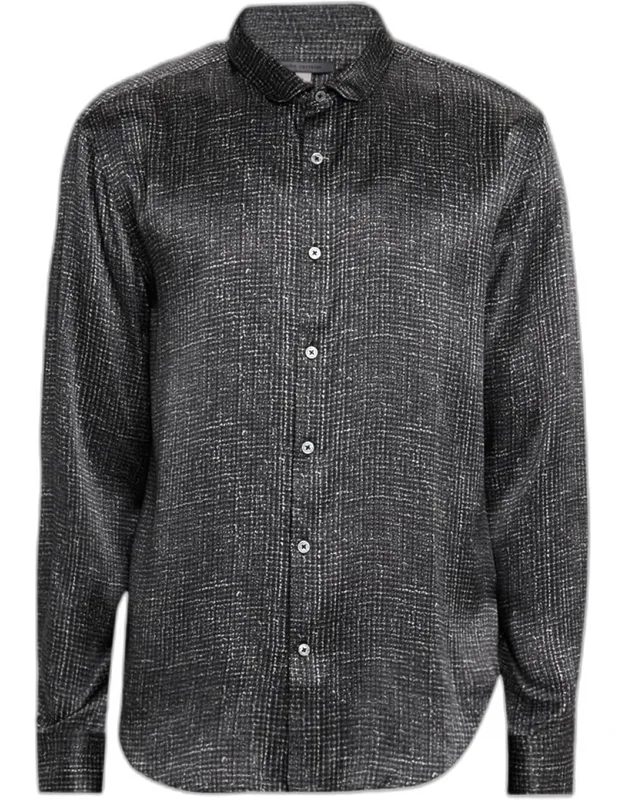 Orchard Slim-fit Printed Silk Sport Shirt