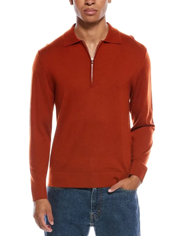 Half Zip Cashmere Polo Sweater