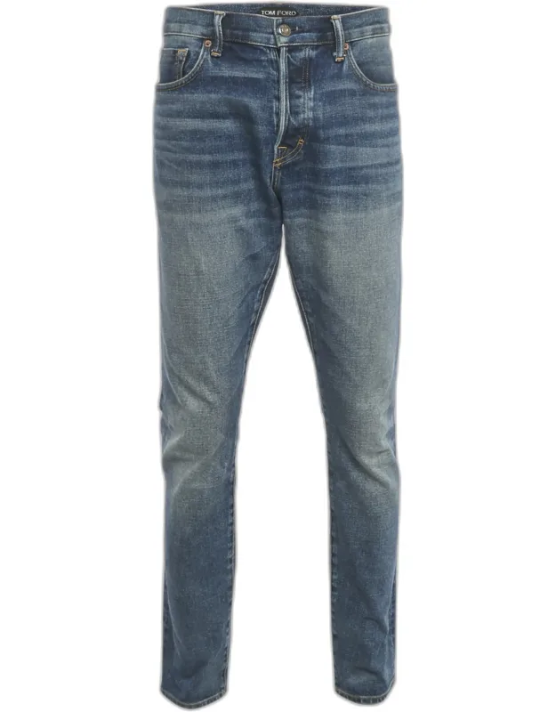 Washed Denim Slim Fit Jeans