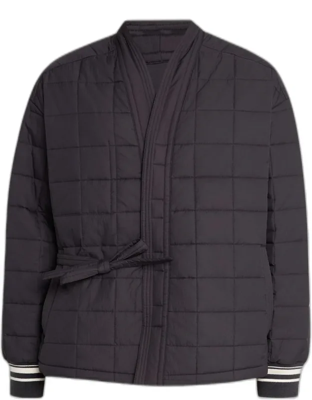 Quilted Nylon Kimono Jacket