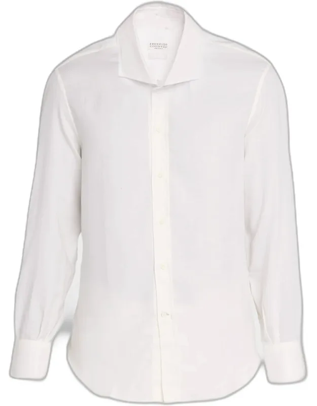 Cotton-cashmere Twill Dress Shirt