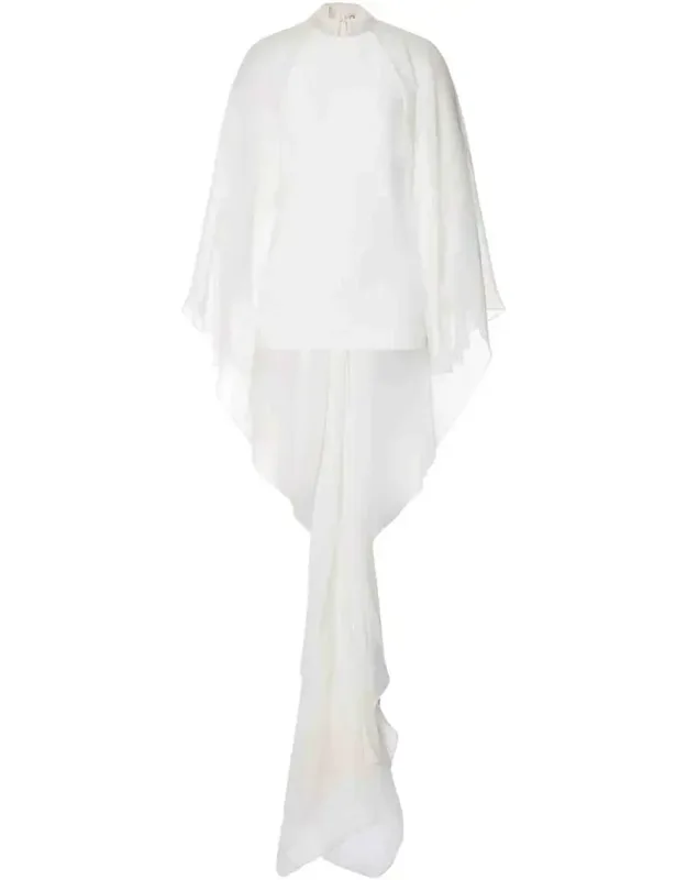 Shirt With Butterfly Neckline And Asymmetric Hemline
