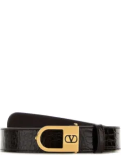 Leather Vlogo Signature Belt