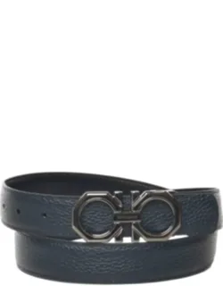 Leather Gancini Belt