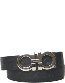 Leather Gancini Belt