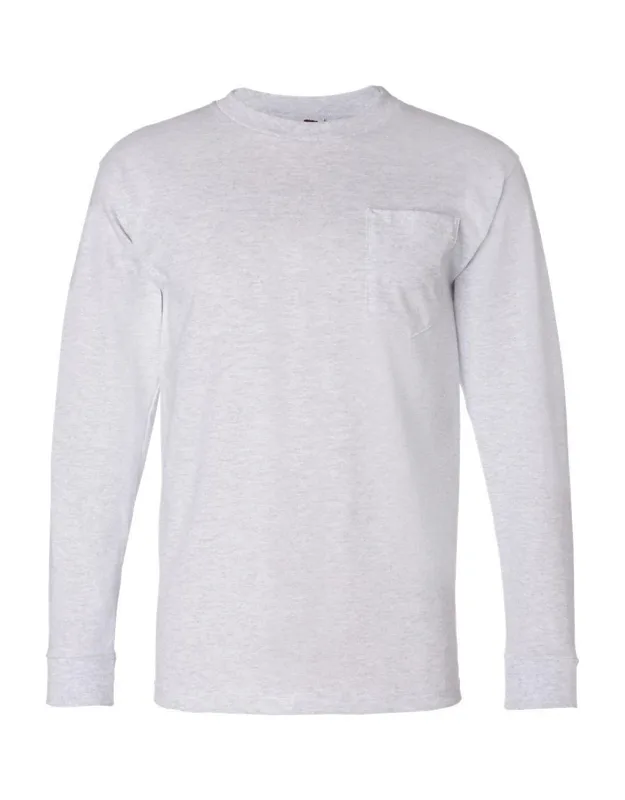 Usa-made Long Sleeve T-shirt With A Pocket