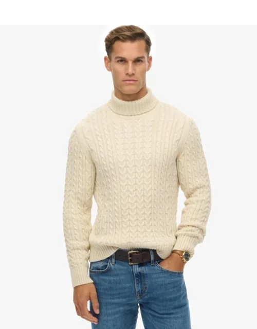 Cable Roll Neck Jumper