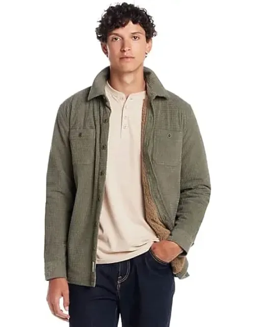 Regular Fit Sherpa Lined Grid Shirt Jacket