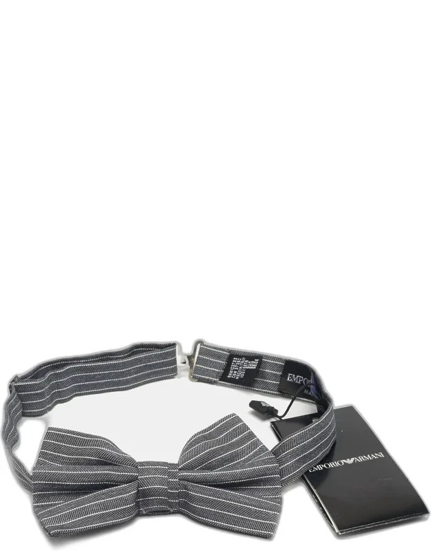 Striped Papillon Annodato Bow Tie