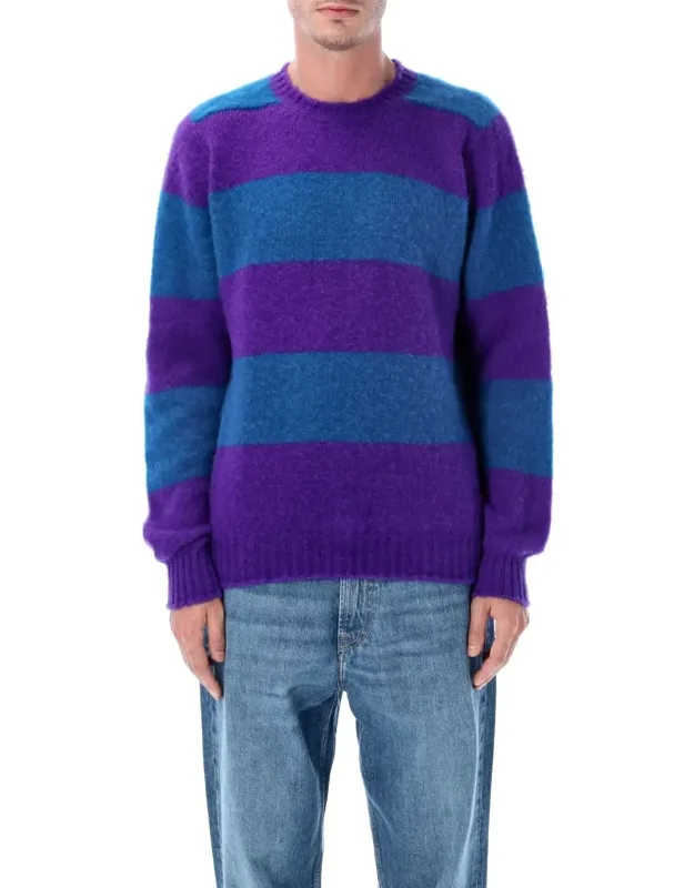 Shaggy Bear Chunky Striped Wool Sweater