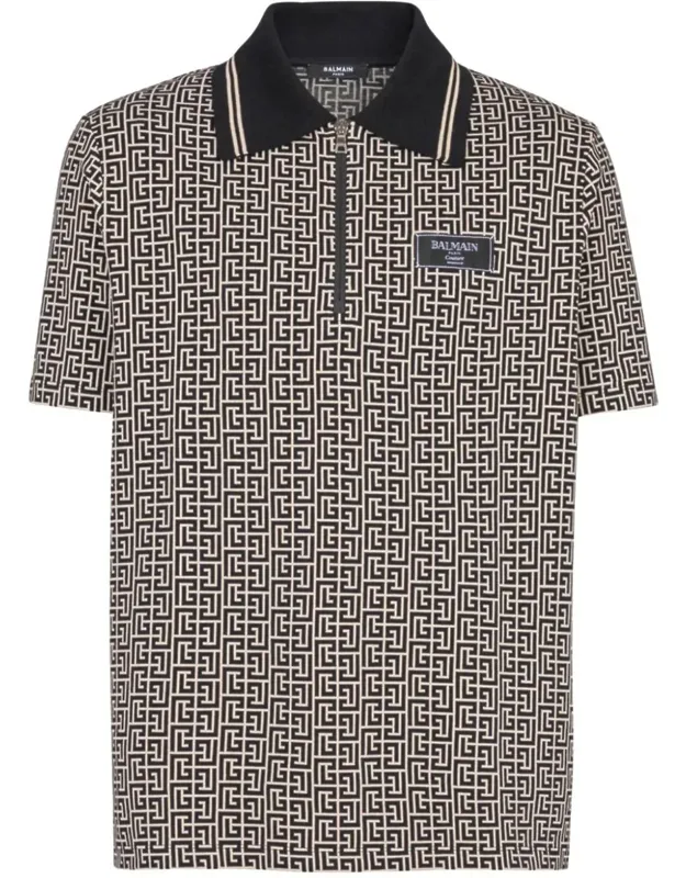 Labyrinth Polo Shirt With Jacquard Effect