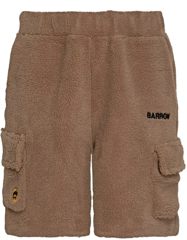 Fleece Cargo Shorts With Logo