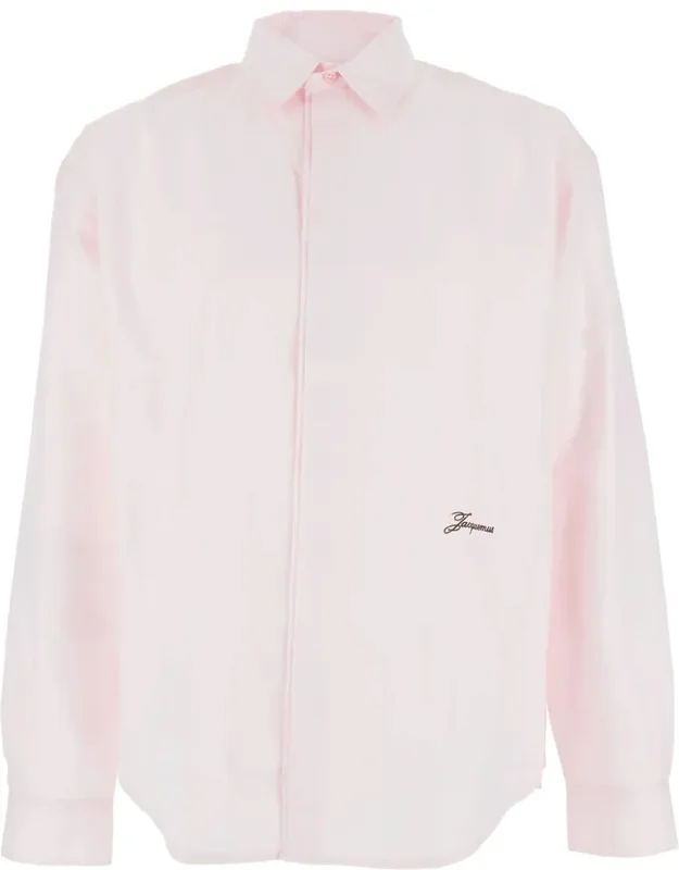 Simon Shirt With Logo Lettering In Cotton