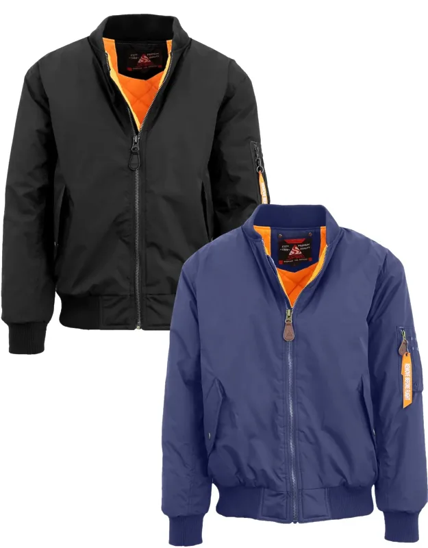 Heavyweight Ma-1 Bomber Flight Jacket - 2 Pack