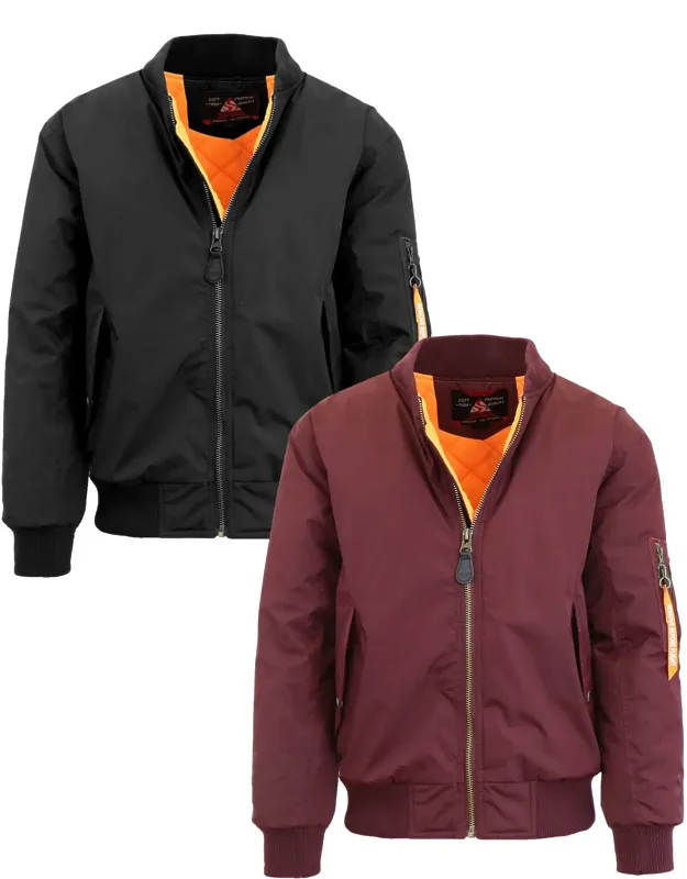 Heavyweight Ma-1 Bomber Flight Jacket - 2 Pack