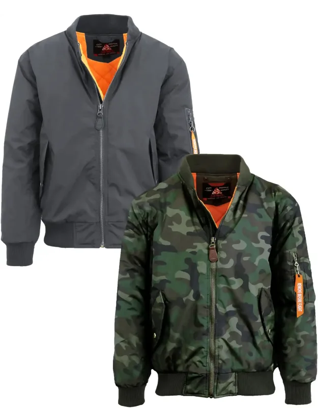 Heavyweight Ma-1 Bomber Flight Jacket - 2 Pack