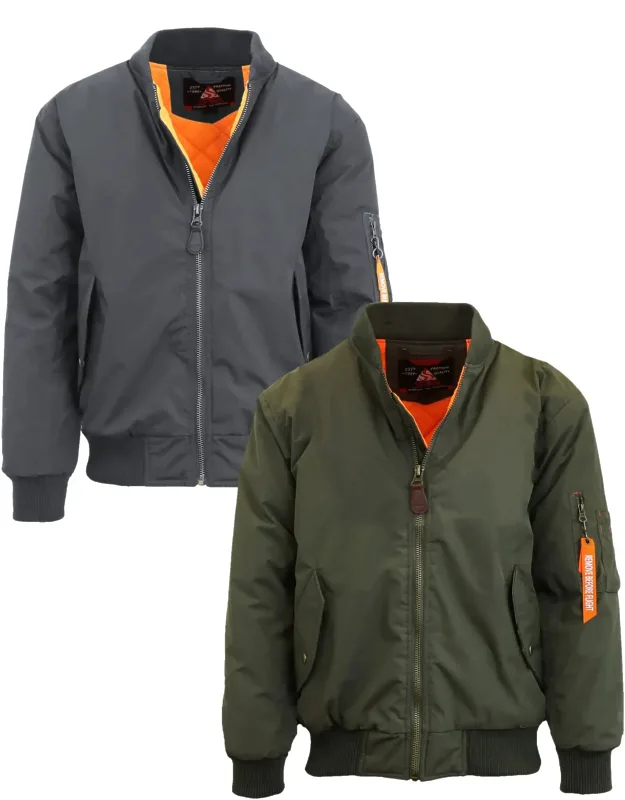 Heavyweight Ma-1 Bomber Flight Jacket - 2 Pack