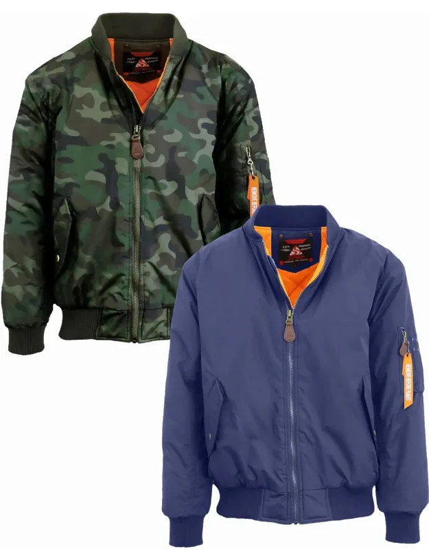 Heavyweight Ma-1 Bomber Flight Jacket - 2 Pack