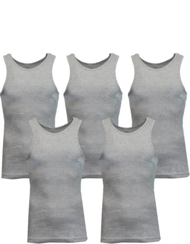 Heavyweight Ribbed Tank Top - 5 Pack