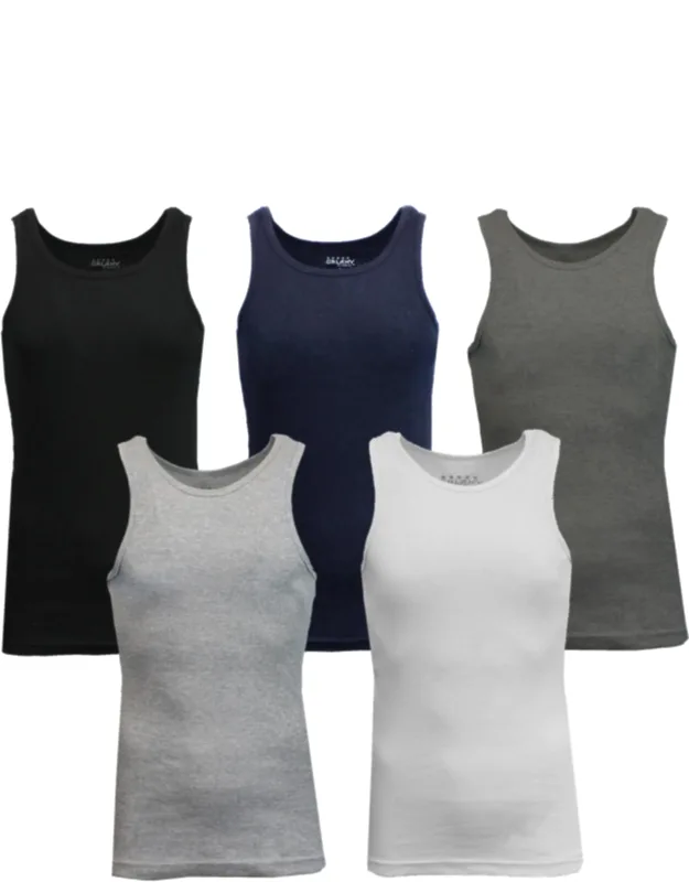 Heavyweight Ribbed Tank Top - 5 Pack