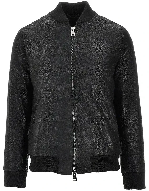Sheep Leather Bomber Jacket
