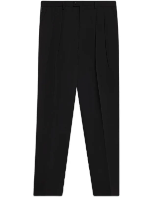 Wool Tailored Double-pleated Formal Pants