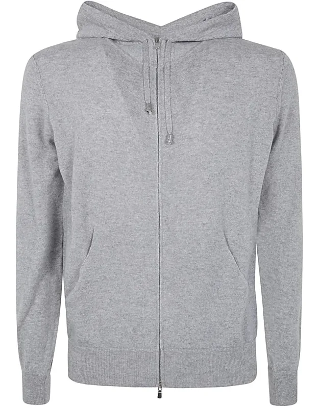 Long Sleeve Cashmere Wool Full Zip Hoodie