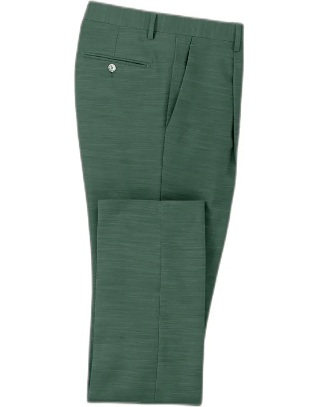 Microfiber Linen Blend Suit Pants