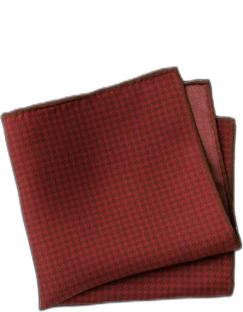 Houndstooth Silk Pocket Square