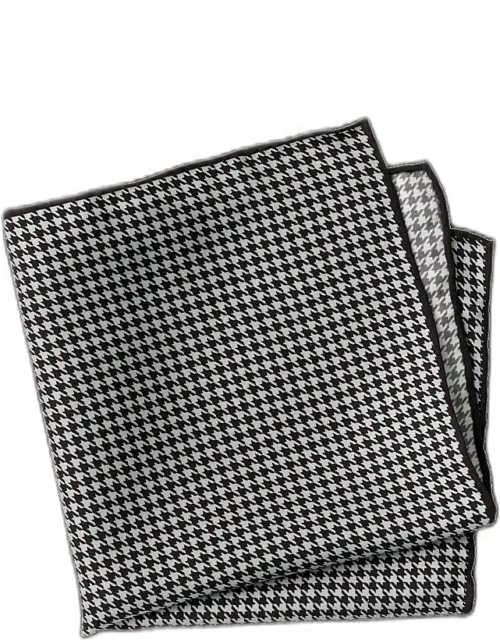 Houndstooth Silk Pocket Square