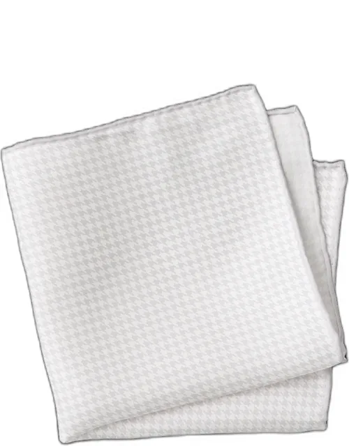 Houndstooth Silk Pocket Square