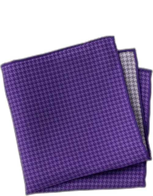 Houndstooth Silk Pocket Square