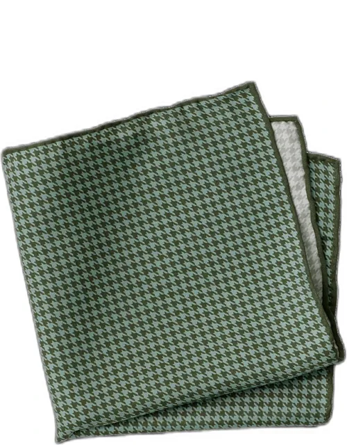Houndstooth Silk Pocket Square