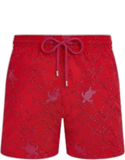 Swim Shorts With Embroidered Turtles - Limited Edition