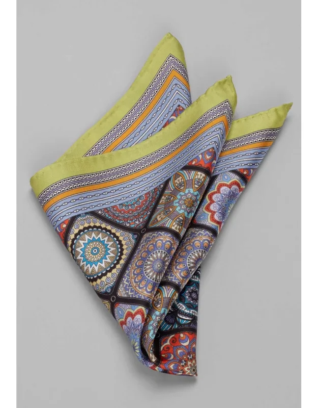 Multi Medallion Pocket Square
