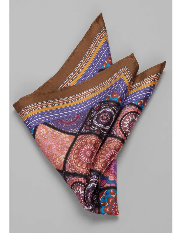 Multi Medallion Pocket Square