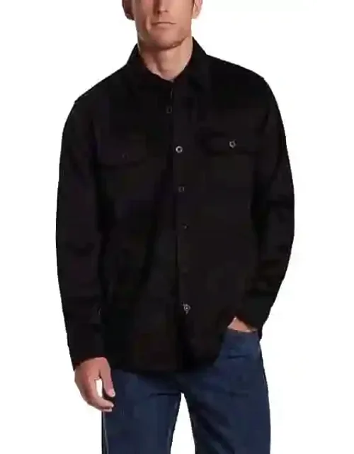 Unlined Faux Suede Shirt Jacket