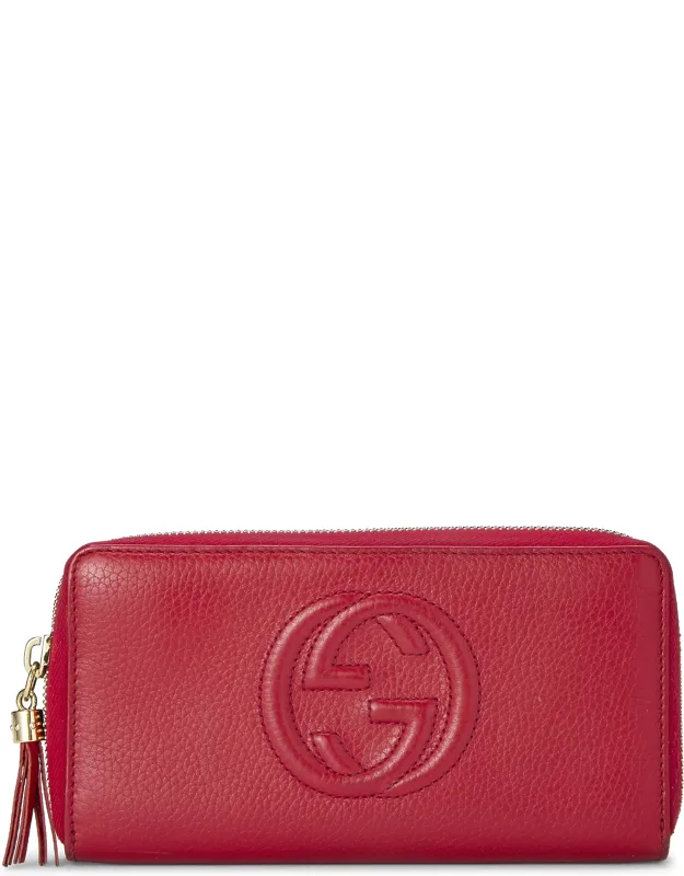 Leather Zip Around Wallet