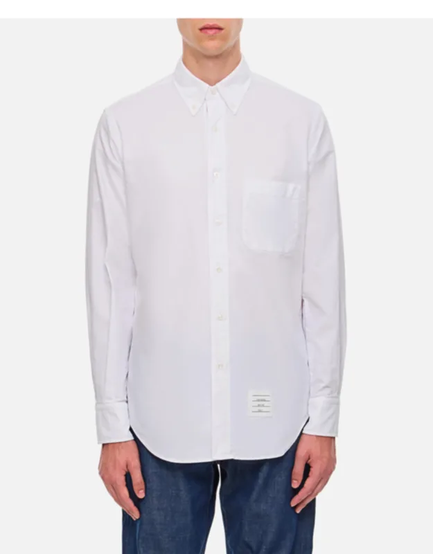 Classic Shirt With Long Sleeves And Front Button Closure