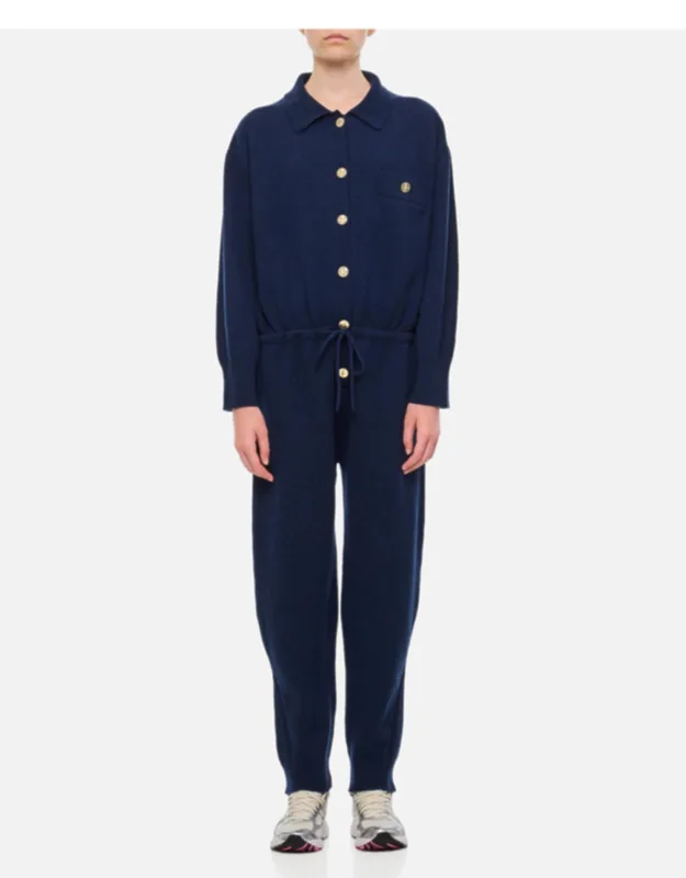 Cashmere Jumpsuit With Front Buttons