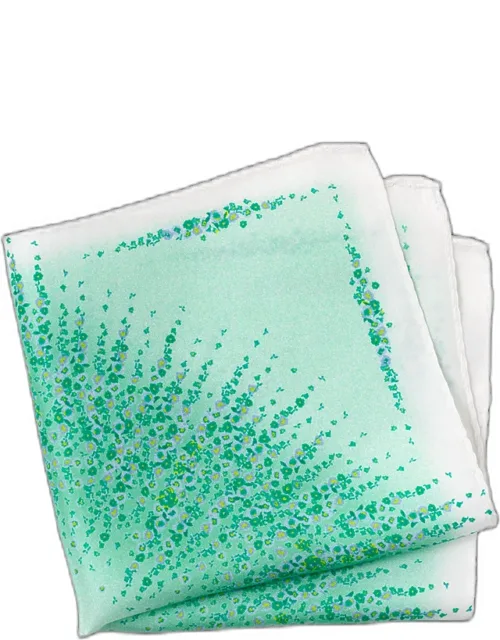 Floral Silk Pocket Square