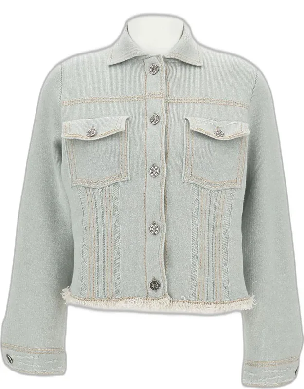 Pleated Denim Jacket